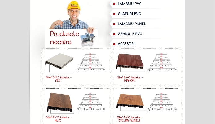 Dezvoltare site pentru firma, profile PVC, glafuri - Romtera - layout site, categorie produse.jpg